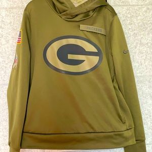 Green Bat Packers hoodie Veterans edition